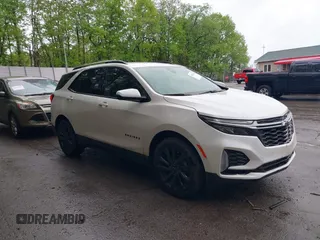 2022 Chevrolet Equinox RS with VIN 3GNAXWEV8NS235051, listed as a IAAI auction lot 42223562 with 32,661 mi miles and . Bid and sale history available at DreamBid. Image 1.