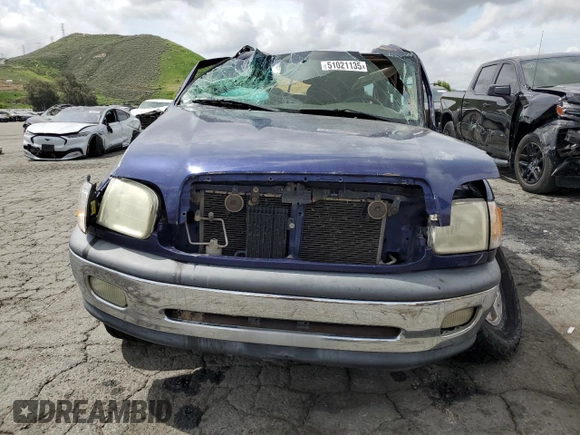 2000 Toyota Tundra SR5 with VIN 5TBRT3415YS027876, listed as a Copart auction lot 51021135 with 189,279 mi miles and Salvage Title. Bid and sale history available at DreamBid. Image 5.