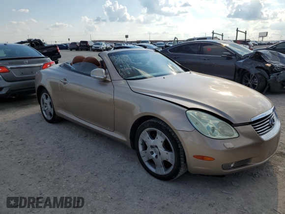 2005 Lexus SC 430 with VIN JTHFN48Y650069276, listed as a Copart auction lot 70471214 with Not Provided miles and Salvage Title. Bid and sale history available at DreamBid. Image 4.