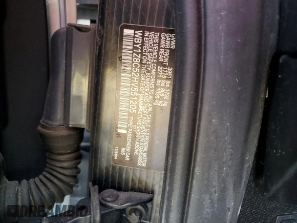 2017 BMW i3 with VIN WBY1Z8C52HV551205, listed as a Copart auction lot 48047623 with 82,655 mi miles. Bid and sale history available at carsss.com. Image 14.