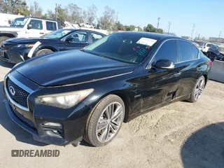 2014 Infiniti Q50 Hybrid Sport with VIN JN1AV7AR1EM701435, listed as a IAAI auction lot 41479140 with 154,338 mi miles. Bid and sale history available at carsss.com. Image 17.