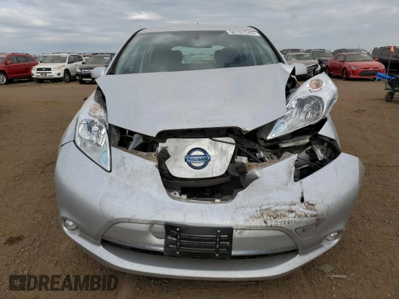 2016 Nissan LEAF S with VIN 1N4BZ0CP6GC313575, listed as a Copart auction lot 58181543 with 0 mi miles. Bid and sale history available at carsss.com. Image 5.
