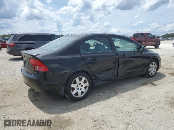 2008 Honda Civic LX with VIN 2HGFA16528H355518, listed as a Copart auction lot 58715425 with 163,409 mi miles and Salvage title. Bid and sale history available at DreamBid. Image 3.