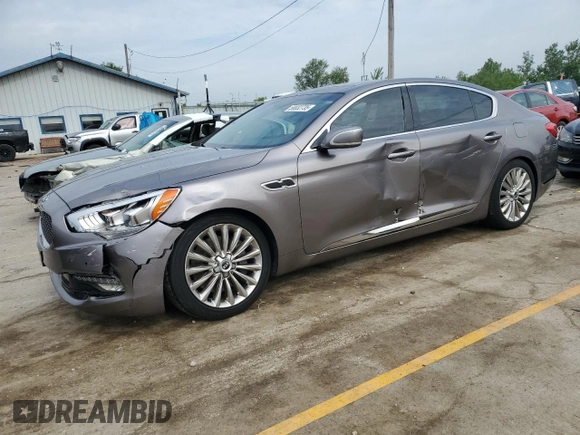 2015 Kia K900 Luxury with VIN KNALW4D48F6019883, listed as a Copart auction lot 58832735 with 59,086 mi miles and Salvage title. Bid and sale history available at DreamBid. Image 1.