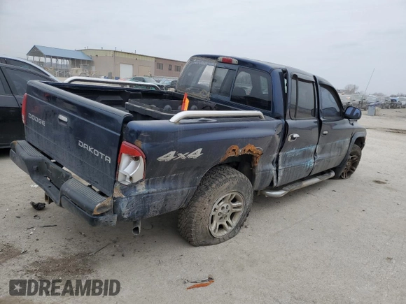 2004 Dodge Dakota Sport z VIN 1D7HG38N04S680272, wystawiony jako Copart lot #44467735 z przebiegiem Nie podano mil oraz Szkoda całkowita • Salvage title. Historia ofert i sprzedaży dostępna na DreamBid. Obrazek 3.