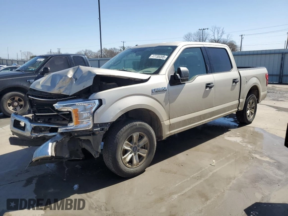 2018 Ford F-150 XL with VIN 1FTEW1CB3JKE57656, listed as a Copart auction lot 47735355 with 152,501 mi miles and Salvage title. Bid and sale history available at DreamBid. Image 1.
