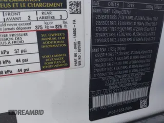 2019 Land Rover Range Rover Sport HSE with VIN SALWR2RV3KA820539, listed as a IAAI auction lot 42066022 with 67,806 mi miles and . Bid and sale history available at DreamBid. Image 9.