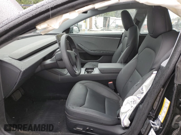 2024 Tesla Model 3 with VIN 5YJ3E1EA9RF867532, listed as a Copart auction lot 47814555 with 2,445 mi miles and Salvage Title. Bid and sale history available at DreamBid. Image 7.