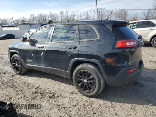 2015 Jeep Cherokee Sport with VIN 1C4PJMAB0FW773656, listed as a Copart auction lot 45496485 with 201,241 mi miles and Salvage Title. Bid and sale history available at carsss.com. Image 2.