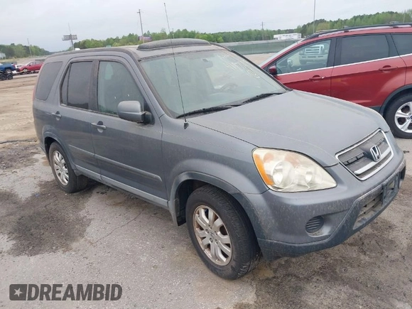 2005 Honda CR-V EX SE with VIN SHSRD78985U301575, listed as a IAAI auction lot 41973175 with 233,508 mi miles. Bid and sale history available at carsss.com. Image 1.