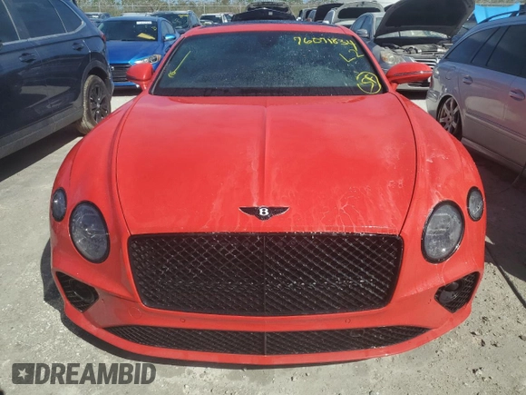 2020 Bentley Continental GT GT with VIN SCBCB2ZG8LC080737, listed as a Copart auction lot 76071834 with Not Provided miles and Non Repairable. Bid and sale history available at DreamBid. Image 5.