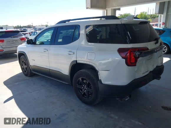 2021 GMC Acadia AT4 with VIN 1GKKNLLS0MZ102445, listed as a IAAI auction lot 41827776 with 105,336 mi miles. Bid and sale history available at carsss.com. Image 3.