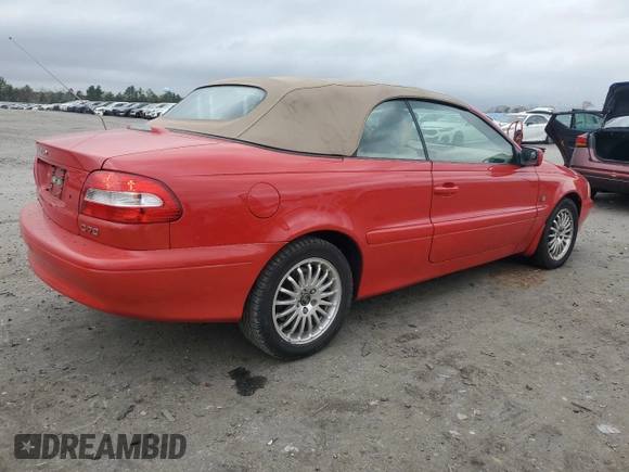 2004 Volvo C70 with VIN YV1NC62D64J060679, listed as a Copart auction lot 51819205 with 143,867 mi miles and Salvage Title. Bid and sale history available at carsss.com. Image 3.