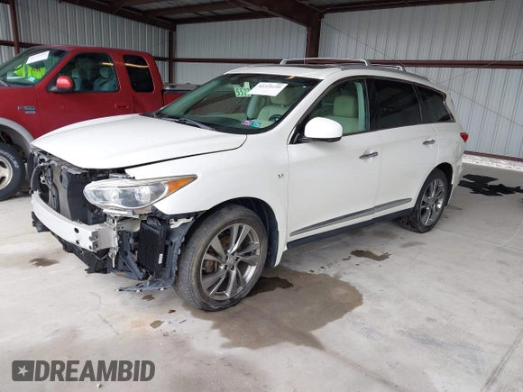 2015 Infiniti QX60 with VIN 5N1AL0MM3FC510791, listed as a IAAI auction lot 42225199 with 97,588 mi miles and . Bid and sale history available at DreamBid. Image 2.