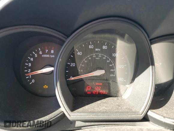 2017 Kia Rio LX with VIN KNADM4A3XH6063540, listed as a Copart auction lot 75802384 with 123,193 mi miles and Salvage Title. Bid and sale history available at carsss.com. Image 9.