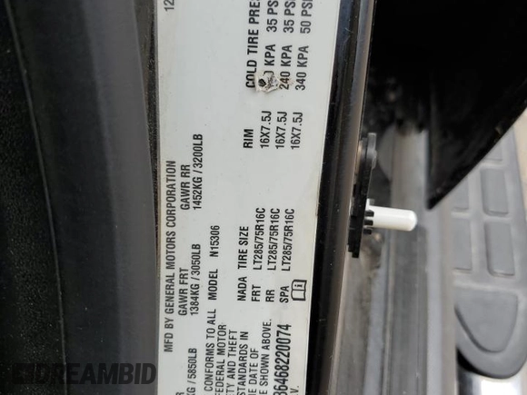 2006 Hummer H3 with VIN 5GTDN136468220074, listed as a Copart auction lot 55168725 with 175,119 mi miles and Salvage Title. Bid and sale history available at DreamBid. Image 13.