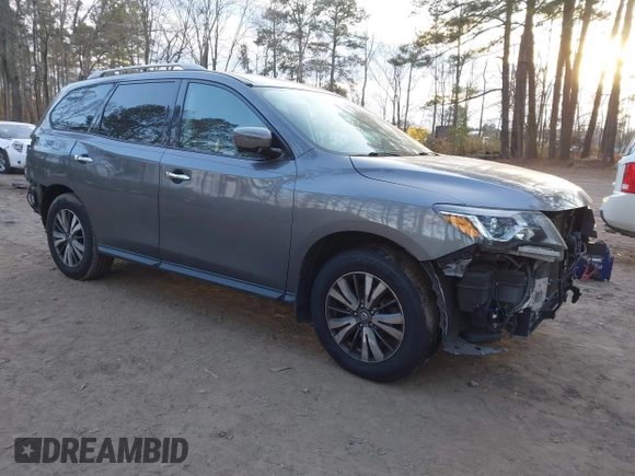 2017 Nissan Pathfinder SV with VIN 5N1DR2MM5HC619196, listed as a IAAI auction lot 41410299 with 105,446 mi miles. Bid and sale history available at carsss.com. Image 1.