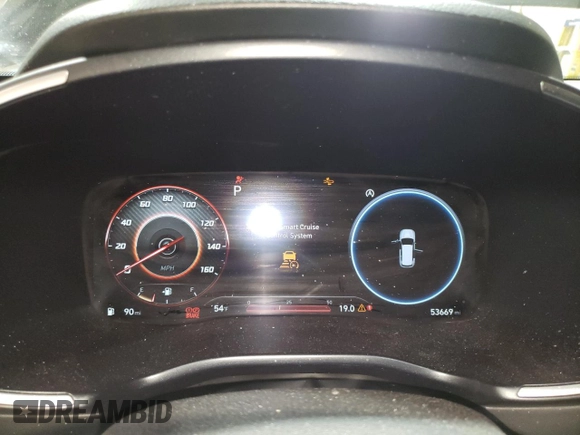 2022 Hyundai Santa Fe SEL z VIN 5NMS3DAJ1NH461911, wystawiony jako Copart lot #48126595 z przebiegiem 53 669 mil mil oraz Szkoda całkowita • Salvage title. Historia ofert i sprzedaży dostępna na DreamBid. Obrazek 9.