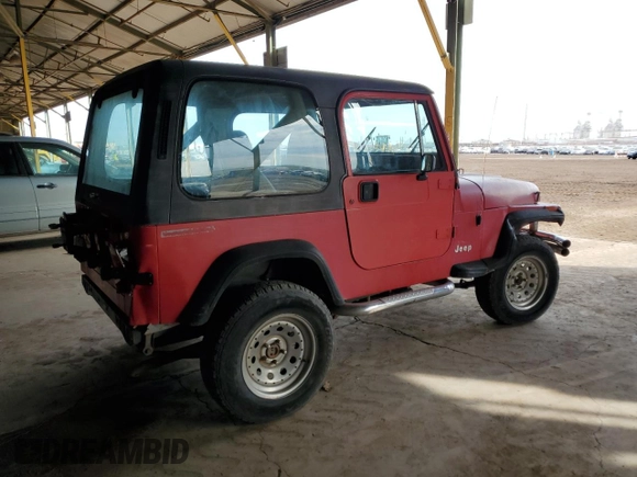 1991 Jeep Wrangler with VIN 2J4FY29S5MJ102367, listed as a Copart auction lot 82873294 with 71,908 mi miles and Salvage Title. Bid and sale history available at carsss.com. Image 3.