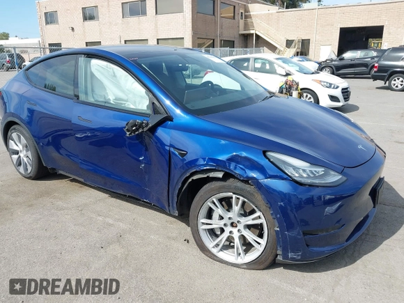 2020 Tesla Model Y Long Range with VIN 5YJYGDEE1LF006227, listed as a IAAI auction lot 42100833 with 49,761 mi miles and . Bid and sale history available at DreamBid. Image 1.