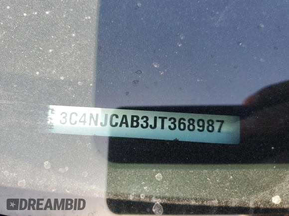 2018 Jeep Compass Sport with VIN 3C4NJCAB3JT368987, listed as a Copart auction lot 50215885 with 77,693 mi miles and Salvage Title. Bid and sale history available at carsss.com. Image 14.
