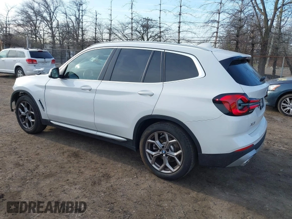 2022 BMW X3 xDrive30i with VIN 5UX53DP03N9M00629, listed as a IAAI auction lot 41890559 with 9,300 mi miles and . Bid and sale history available at DreamBid. Image 3.
