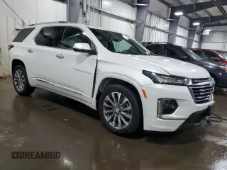 2023 Chevrolet Traverse Premier with VIN 1GNEVKKW1PJ122981, listed as a Copart auction lot 59181705 with 62,464 mi miles and Salvage title. Bid and sale history available at DreamBid. Image 4.