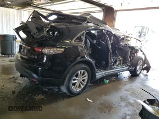2014 Infiniti QX70 with VIN JN8CS1MW3EM413093, listed as a Copart auction lot 44106705 with 106,511 mi miles and Salvage title. Bid and sale history available at DreamBid. Image 3.