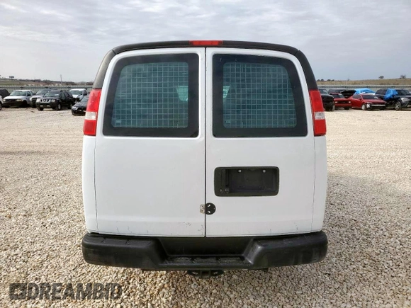 2020 Chevrolet Express Cargo with VIN 1GCWGAFP7L1127228, listed as a Copart auction lot 58584465 with 83,826 mi miles and Salvage title. Bid and sale history available at DreamBid. Image 6.