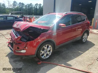 2015 Ford Escape Titanium with VIN 1FMCU9J95FUB55319, listed as a Copart auction lot 66952484 with 0 mi miles and Salvage Title. Bid and sale history available at carsss.com. Image 1.