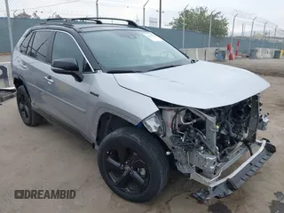 2021 Toyota RAV4 Hybrid XSE with VIN 4T3E6RFV9MU027713, listed as a IAAI auction lot 42587759 with 28,806 mi miles and . Bid and sale history available at DreamBid. Image 1.
