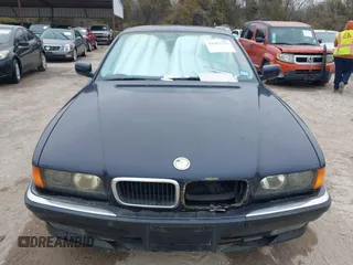 1998 BMW 7 Series 740il with VIN WBAGJ8327WDM19260, listed as a IAAI auction lot 41482326 with 1 mi miles. Bid and sale history available at carsss.com. Image 6.