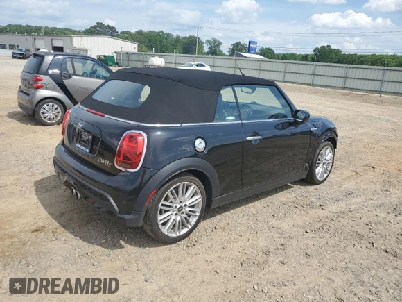 2024 MINI Convertible Cooper S with VIN WMW43DL04R3S08581, listed as a Copart auction lot 54605515 with 13,197 mi miles and Salvage title. Bid and sale history available at DreamBid. Image 3.