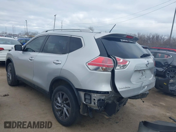 2016 Nissan Rogue SL with VIN 5N1AT2MV6GC837577, listed as a IAAI auction lot 41812440 with 108,187 mi miles and . Bid and sale history available at DreamBid. Image 3.