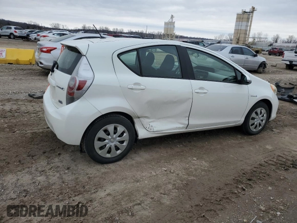 2012 Toyota Prius One with VIN JTDKDTB3XC1006053, listed as a Copart auction lot 43455685 with 112,280 mi miles and Salvage Title. Bid and sale history available at DreamBid. Image 3.