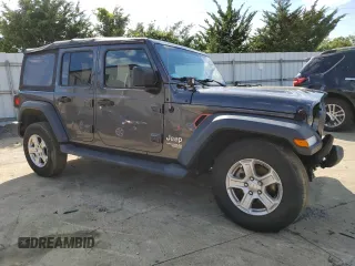 2018 Jeep Wrangler Unlimited Sport S with VIN 1C4HJXDG9JW273212, listed as a Copart auction lot 57762035 with 79,678 mi miles and Salvage title. Bid and sale history available at DreamBid. Image 4.