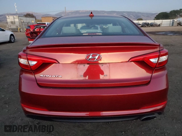 2016 Hyundai Sonata SE with VIN 5NPE24AF9GH323096, listed as a Copart auction lot 83841994 with 52,770 mi miles and Salvage Title. Bid and sale history available at carsss.com. Image 6.
