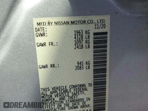 2021 Nissan Altima 2.5 S with VIN 1N4BL4BV4MN324745, listed as a Copart auction lot 46329755 with 95,413 mi miles and Salvage Title. Bid and sale history available at carsss.com. Image 15.
