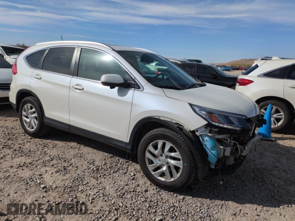 2015 Honda CR-V EX-L with VIN 5J6RM4H7XFL111385, listed as a Copart auction lot 48588225 with 129,162 mi miles and Salvage Title. Bid and sale history available at carsss.com. Image 4.