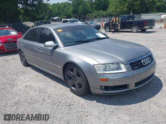 2004 Audi A8 with VIN WAUML44E74N015221, listed as a IAAI auction lot 42729148 with 165,725 mi miles and . Bid and sale history available at DreamBid. Image 1.