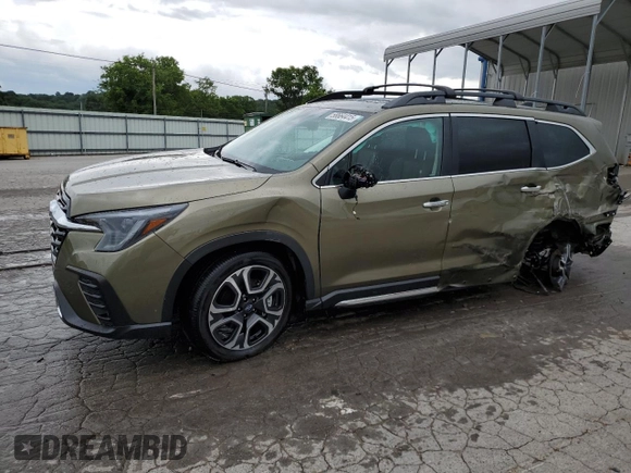 2023 Subaru Ascent Touring z VIN 4S4WMAWD2P3448243, wystawiony jako Copart lot #58664415 z przebiegiem 25 152 mil mil oraz Szkoda całkowita • Salvage title. Historia ofert i sprzedaży dostępna na DreamBid. Obrazek 1.