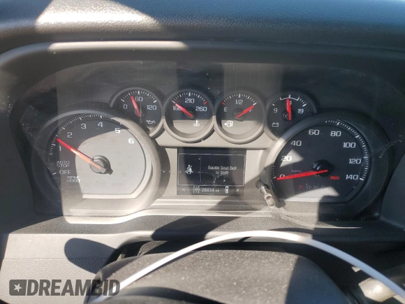 2023 Chevrolet Silverado 1500 Custom with VIN 3GCPDBEK8PG202180, listed as a Copart auction lot 46926185 with 26,043 mi miles and Salvage Title. Bid and sale history available at DreamBid. Image 9.