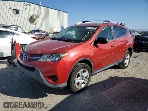 2013 Toyota RAV4 LE with VIN JTMZFREV0DD020567, listed as a Copart auction lot 48603155 with 113,016 mi miles and Salvage Title. Bid and sale history available at DreamBid. Image 1.