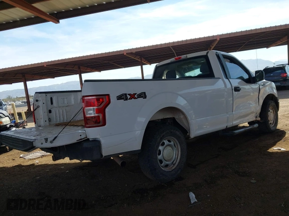 2018 Ford F-150 XL with VIN 1FTMF1E55JKD44181, listed as a IAAI auction lot 41626901 with 217,486 mi miles and . Bid and sale history available at DreamBid. Image 4.