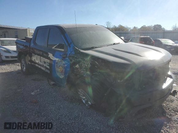 2021 Chevrolet Silverado 1500 Work Truck with VIN 1GCUYAEF0MZ158563, listed as a Copart auction lot 82125294 with 54,103 mi miles and Salvage Title. Bid and sale history available at DreamBid. Image 4.