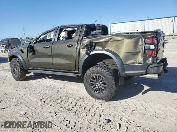 2024 Ford Ranger Raptor with VIN 1FTER4LR0RLE63278, listed as a Copart auction lot 86974754 with 1,018 mi miles and Non Repairable. Bid and sale history available at carsss.com. Image 2.