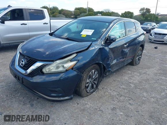2015 Nissan Murano SL z VIN 5N1AZ2MH1FN209826, wystawiony jako IAAI lot #42048318 z przebiegiem 110 190 mil mil oraz . Historia ofert i sprzedaży dostępna na DreamBid. Obrazek 2.