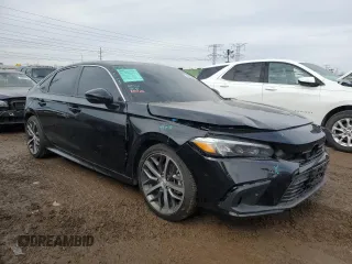 2024 Honda Civic Sedan Touring with VIN 2HGFE1F96RH325737, listed as a Copart auction lot 46089845 with 24,722 mi miles and Salvage Title. Bid and sale history available at carsss.com. Image 4.