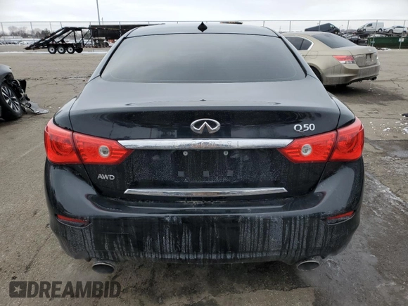 2017 Infiniti Q50 3.0t Sport with VIN JN1EV7AR5HM833409, listed as a Copart auction lot 46277465 with 58,628 mi miles and Salvage Title. Bid and sale history available at carsss.com. Image 6.