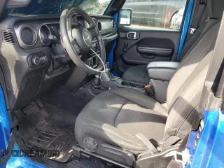 2021 Jeep Wrangler Sport S with VIN 1C4GJXAG2MW762104, listed as a Copart auction lot 46620845 with 56,799 mi miles and Salvage Title. Bid and sale history available at DreamBid. Image 7.